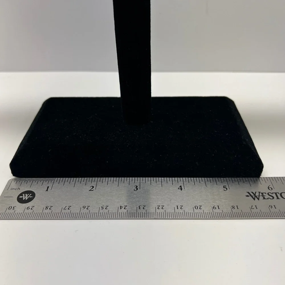 Black Velvet T Bar Bracelet Display Stand Jewelry Holder Organizer 12x7x2